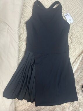 Sage Collective athletic Black dress with Pleated Skirt  and built in shorts